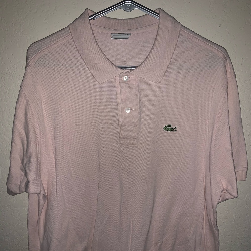 Pink Lacoste Polo T-Shirt
